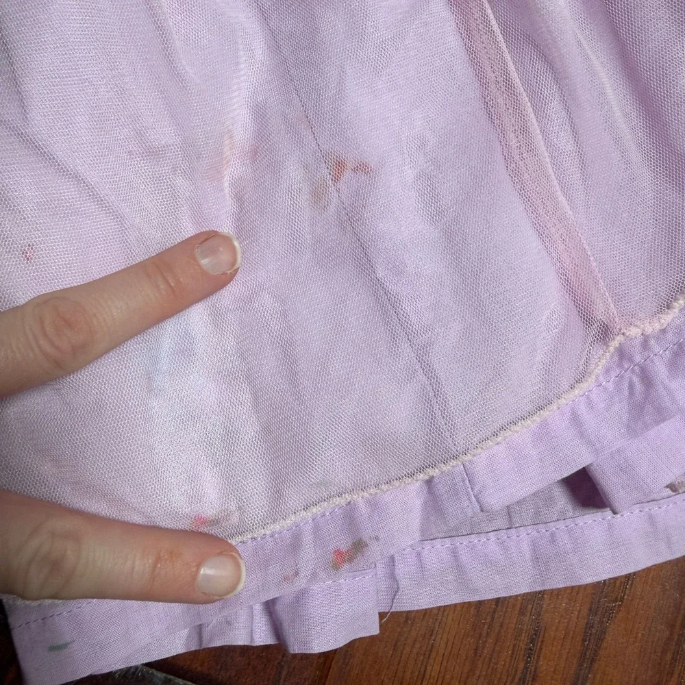 Well Dressed Wolf‎ Lilac Wisteria 4T Dress Linen Smocked Tulle Boutique Fairy